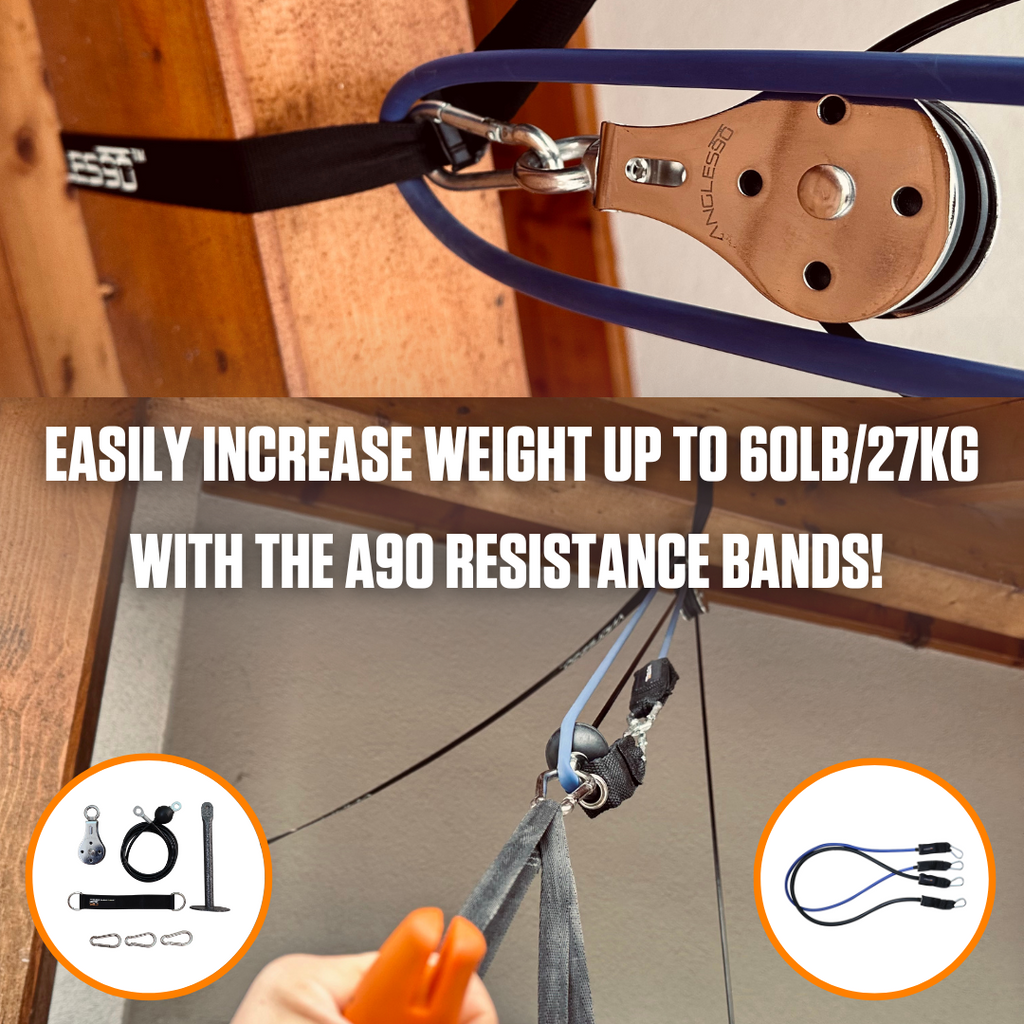 Boost your strength training with the A90 Cable Pulley - upgrade your workout with up to 60lb/27kg of added resistance!